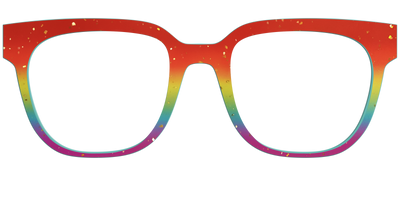 The Spectrum Gradient with Gold Flakes - Front Top Thumbnail - Pair Eyewear