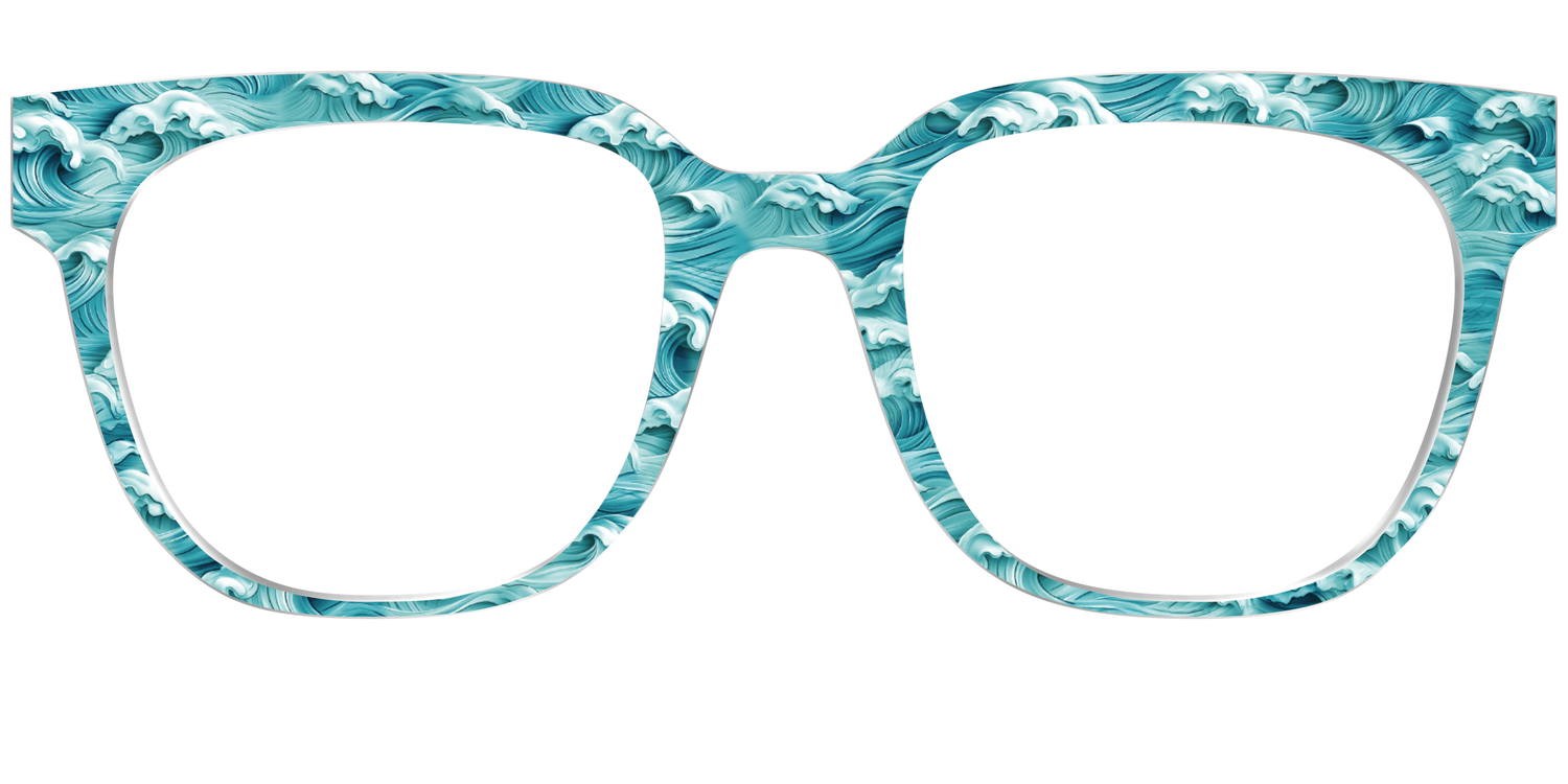 The Teal Tidal Waves - Front Top Image - Pair Eyewear