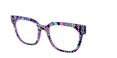 The Vaporwave Marble with Star Glitter - Angle Top Thumbnail - Pair Eyewear