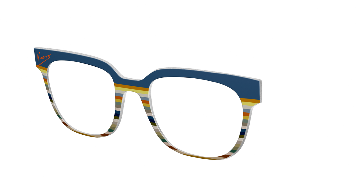 The Vincent Stripes - Angle Top Image - Pair Eyewear