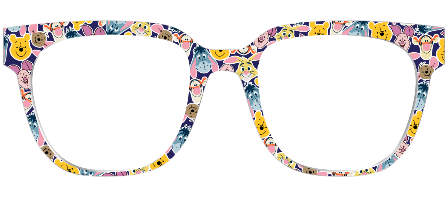 Winnie the Pooh & Friends Stickers - Front Top Image - Pair Eyewear