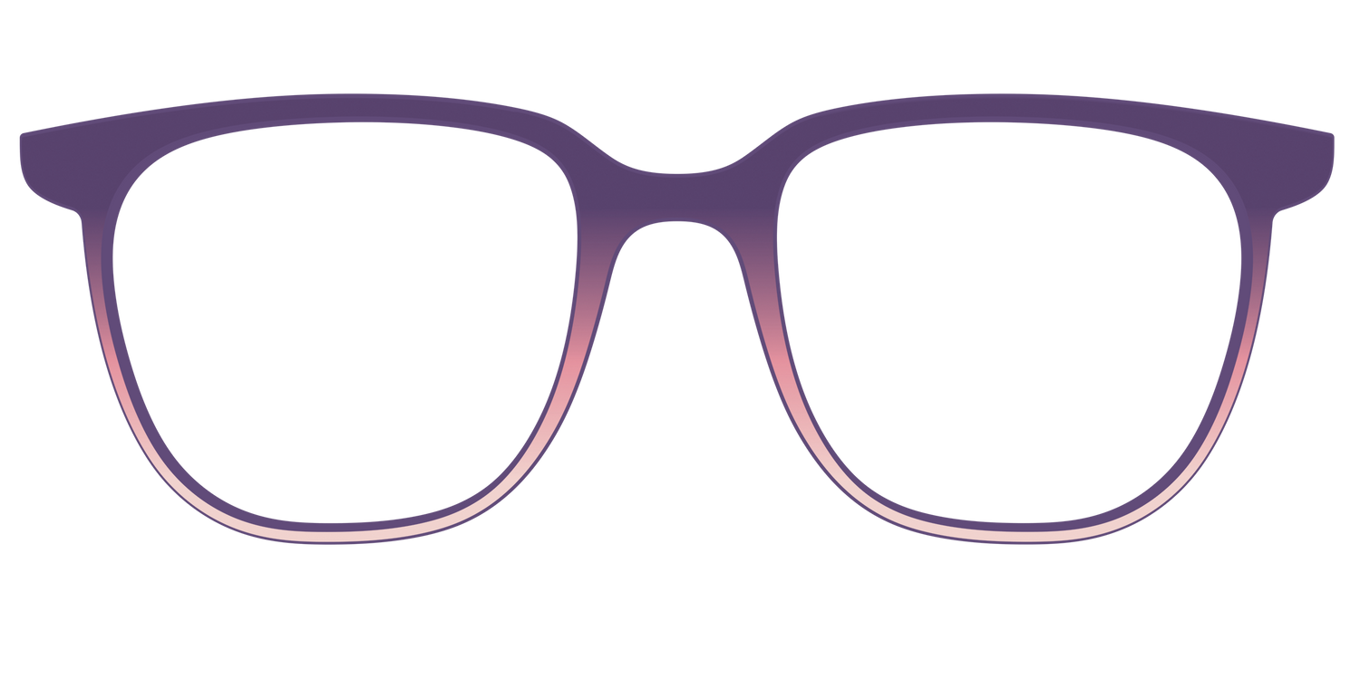 The Acai to Blush Gradient - Front Top Image - Pair Eyewear
