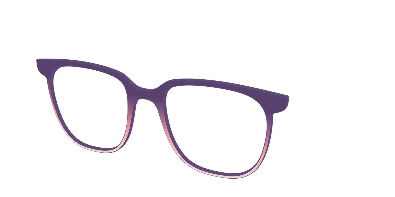 The Acai to Blush Gradient - Angle Top Image - Pair Eyewear