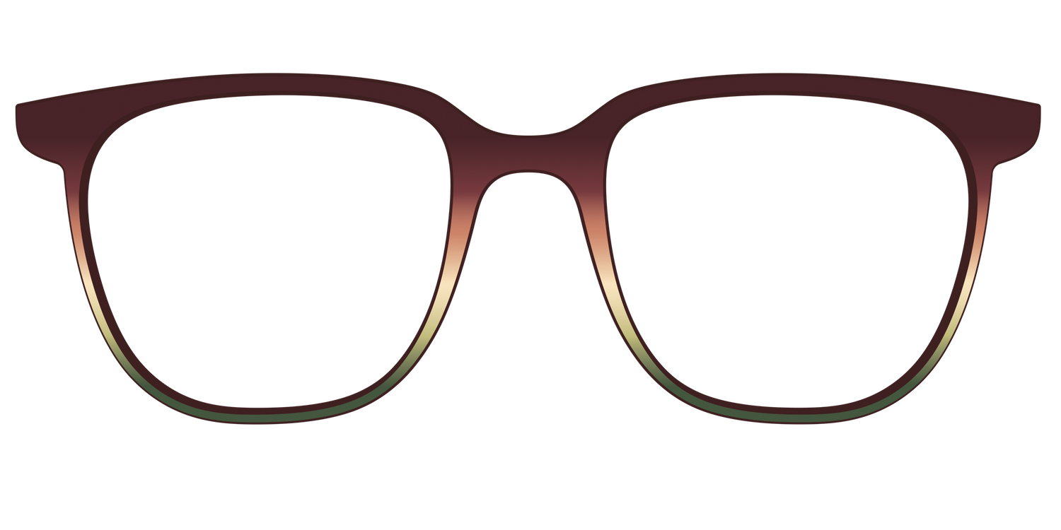 The Acorn to Moss Gradient - Front Top Image - Pair Eyewear