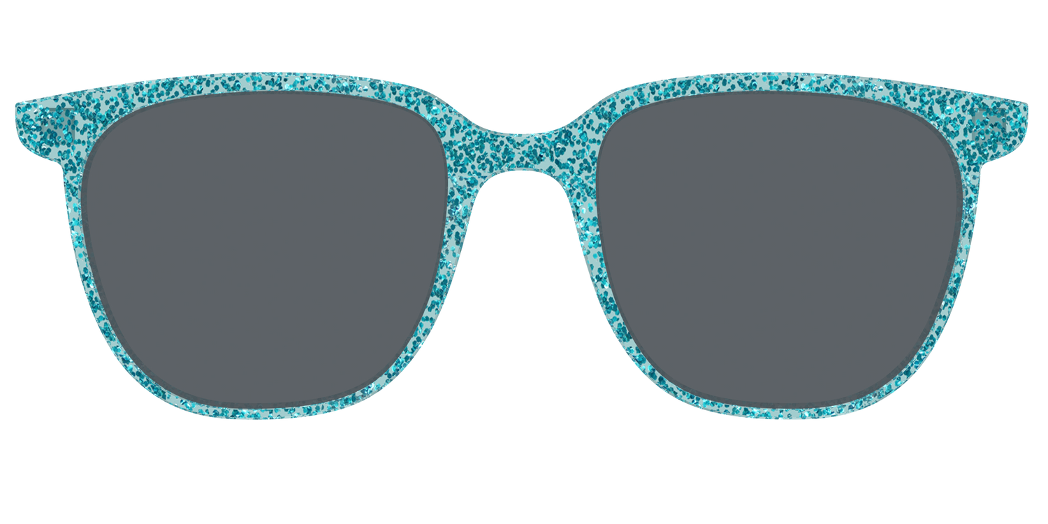 The Polarized Aquamarine Sparkle Sun Top - Front Top Image - Pair Eyewear