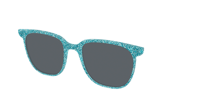 The Polarized Aquamarine Sparkle Sun Top - Angle Top Thumbnail - Pair Eyewear
