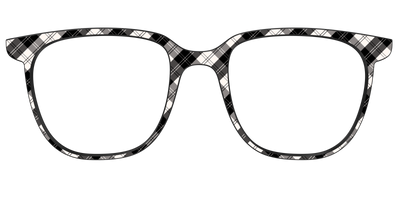 The B&W Plaid - Front Top Thumbnail - Pair Eyewear
