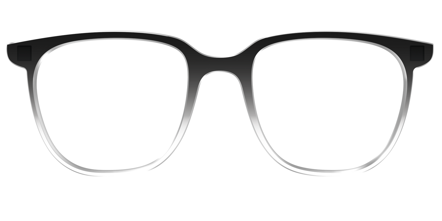 The Black Gradient Crystal - Front Top Image - Pair Eyewear