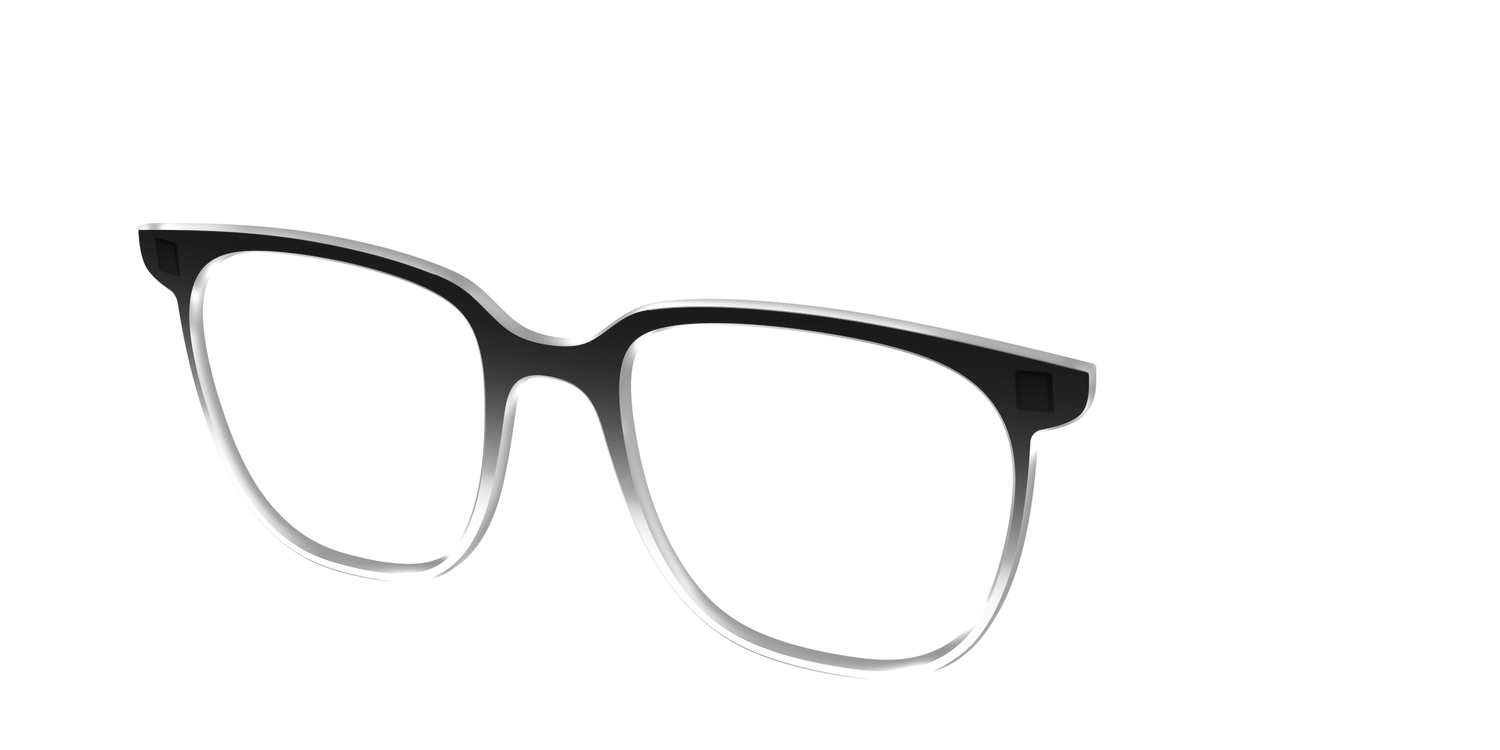 The Black Gradient Crystal - Angle Top Image - Pair Eyewear