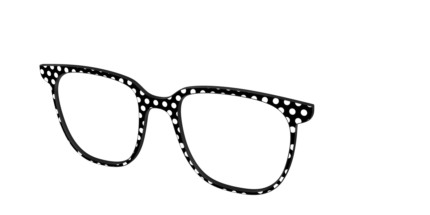 The Black Polka Dots - Angle Top Image - Pair Eyewear