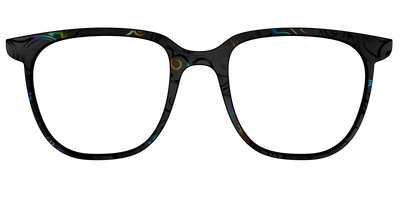 The Black Holographic Scrolls - Front Top Thumbnail - Pair Eyewear