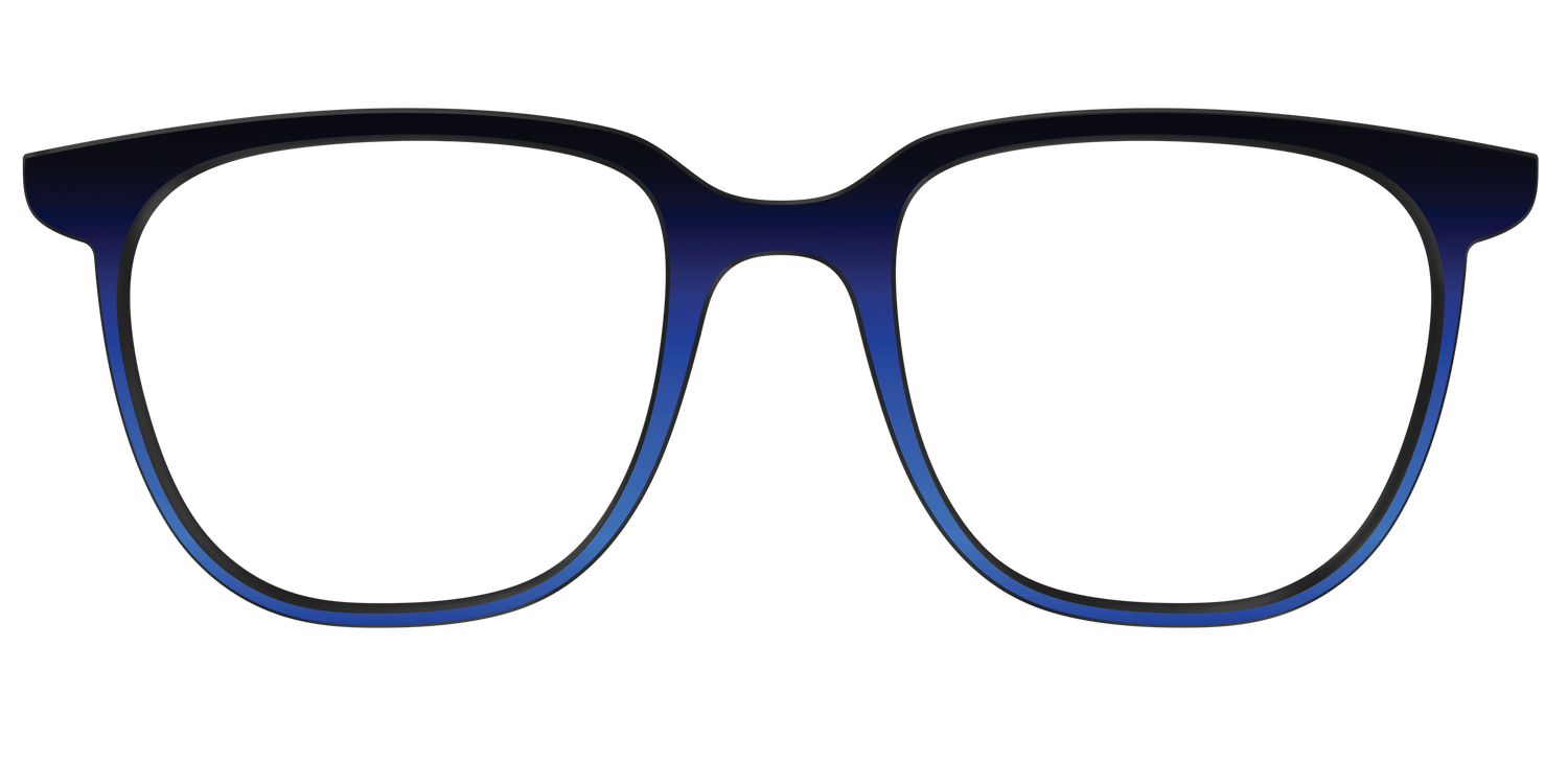The Black to Blueberry Gradient - Front Top Image - Pair Eyewear