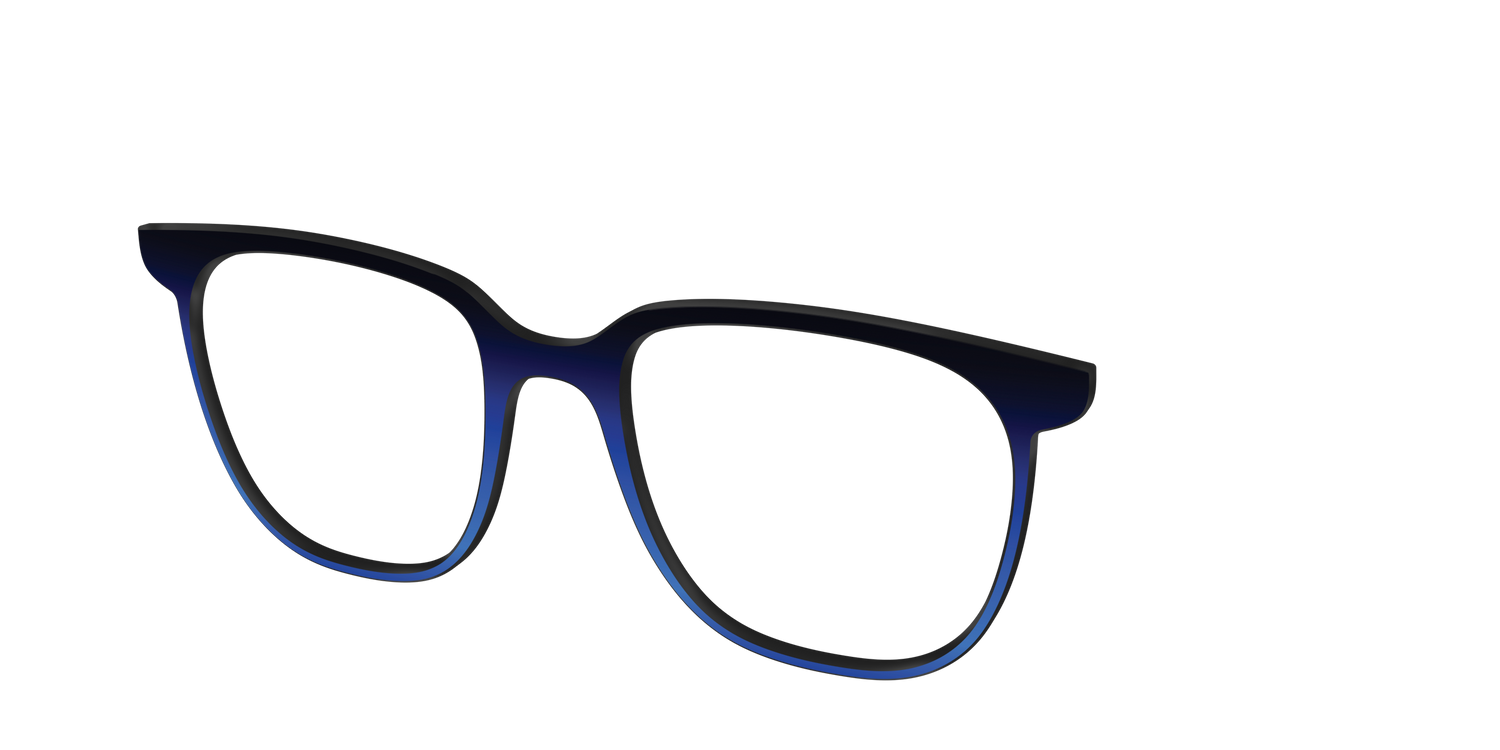 The Black to Blueberry Gradient - Angle Top Image - Pair Eyewear