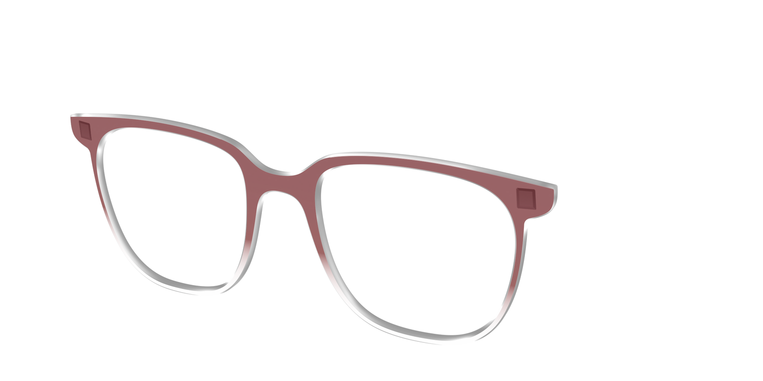 The Burgundy Gradient Crystal - Angle Top Image - Pair Eyewear
