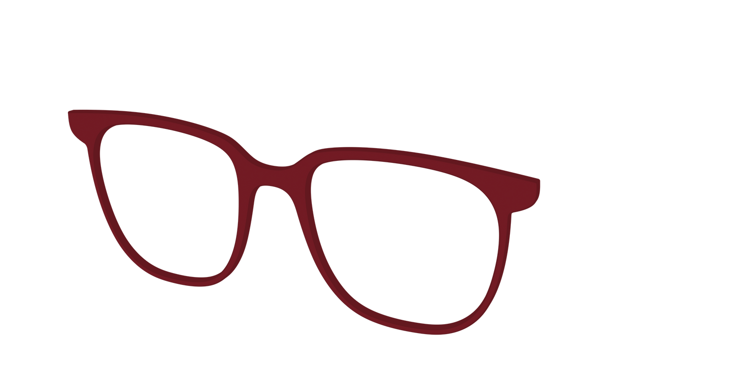 The Burgundy - Angle Top Image - Pair Eyewear