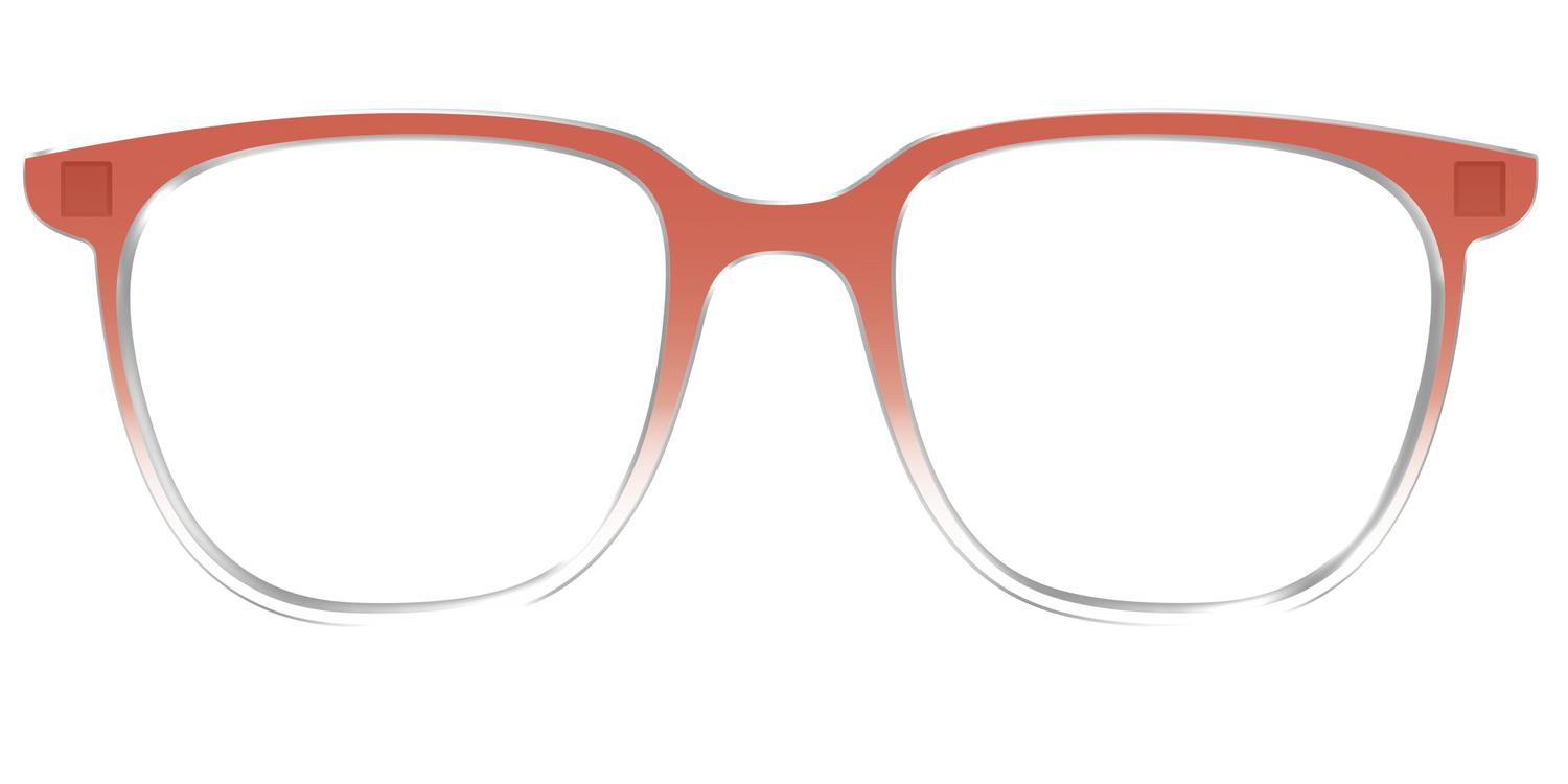 The Burnt Orange Gradient Crystal - Front Top Image - Pair Eyewear
