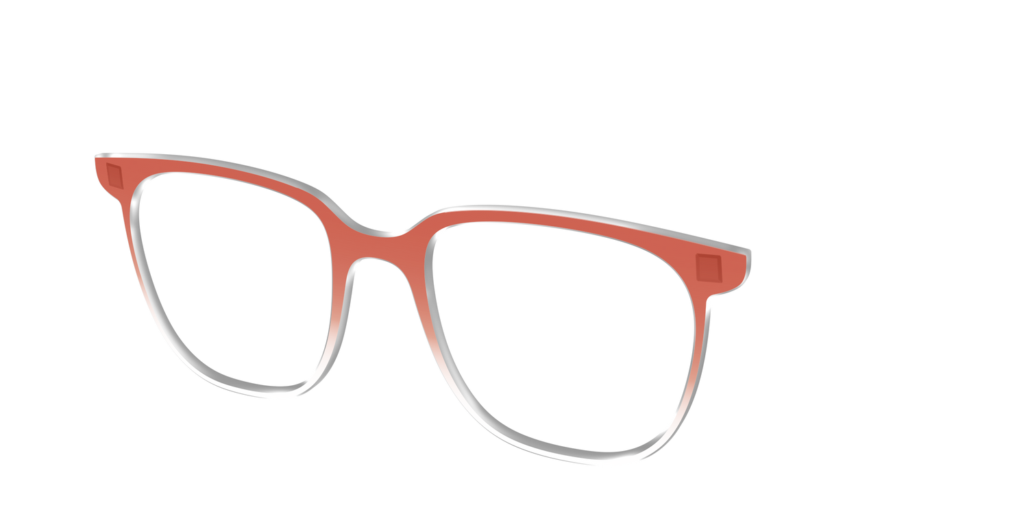 The Burnt Orange Gradient Crystal - Angle Top Image - Pair Eyewear