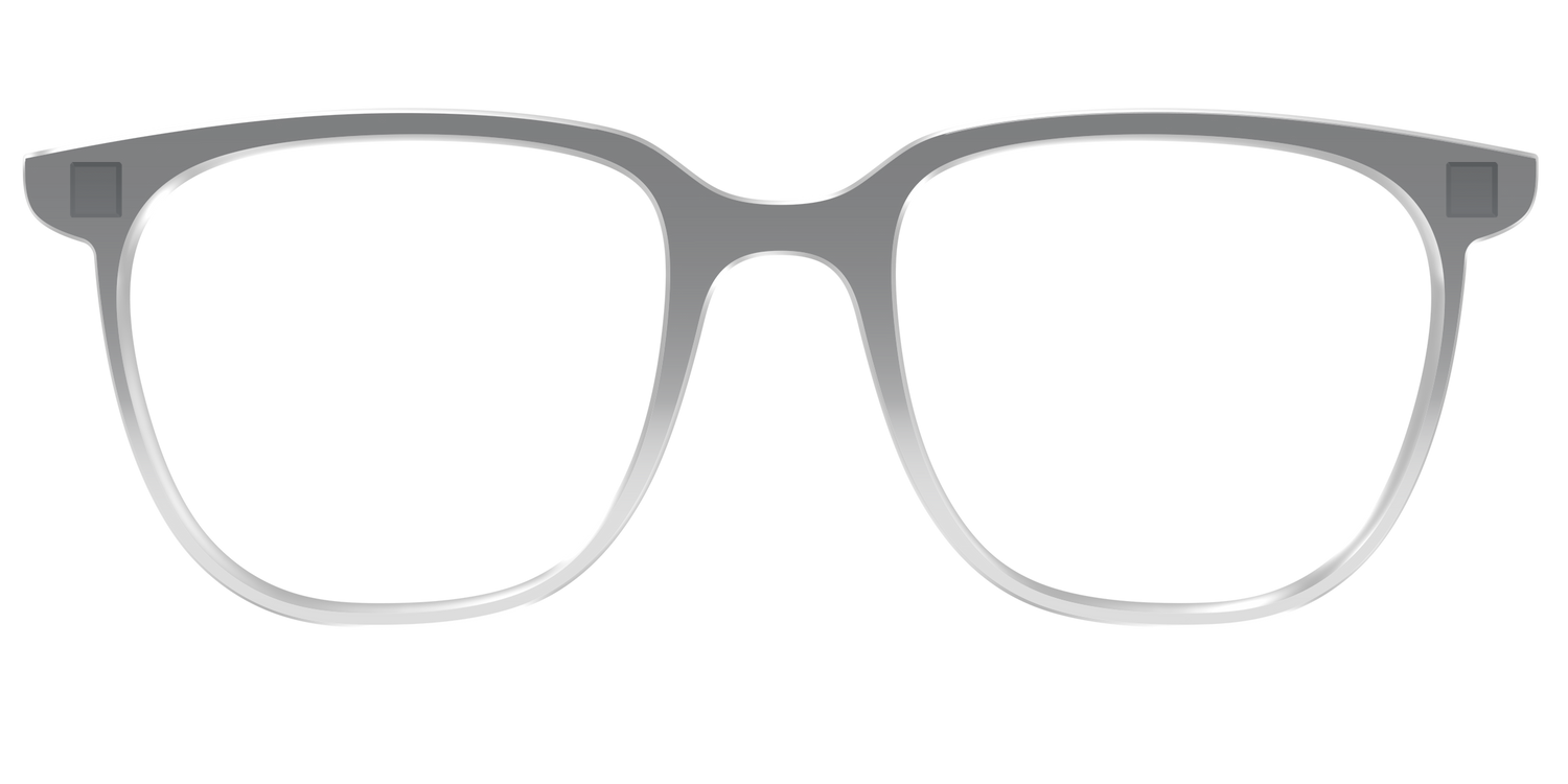 The Charcoal to Light Gray Gradient Crystal - Front Top Image - Pair Eyewear