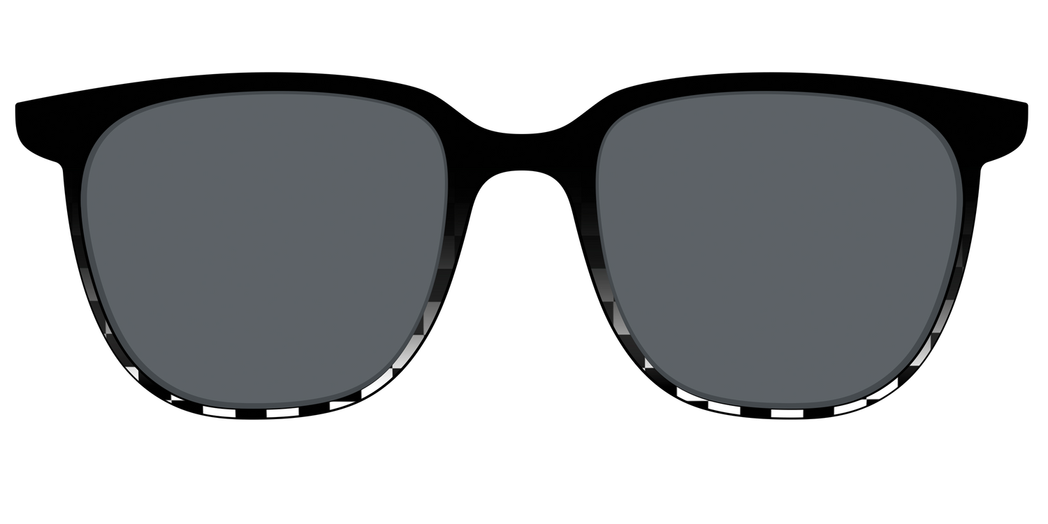 The Polarized Checkerboard Fade Sun Top - Front Top Image - Pair Eyewear