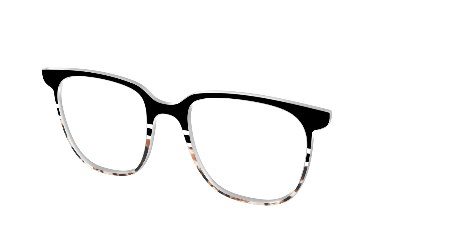 The Chic Tortoise Crystal Split - Angle Top Image - Pair Eyewear