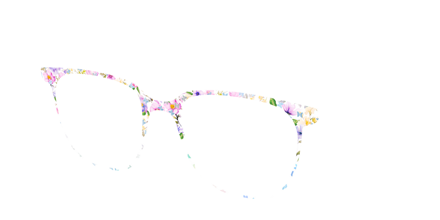 The Delicate Flower Crown with Butterfly Glitter - Angle Top Image - Pair Eyewear