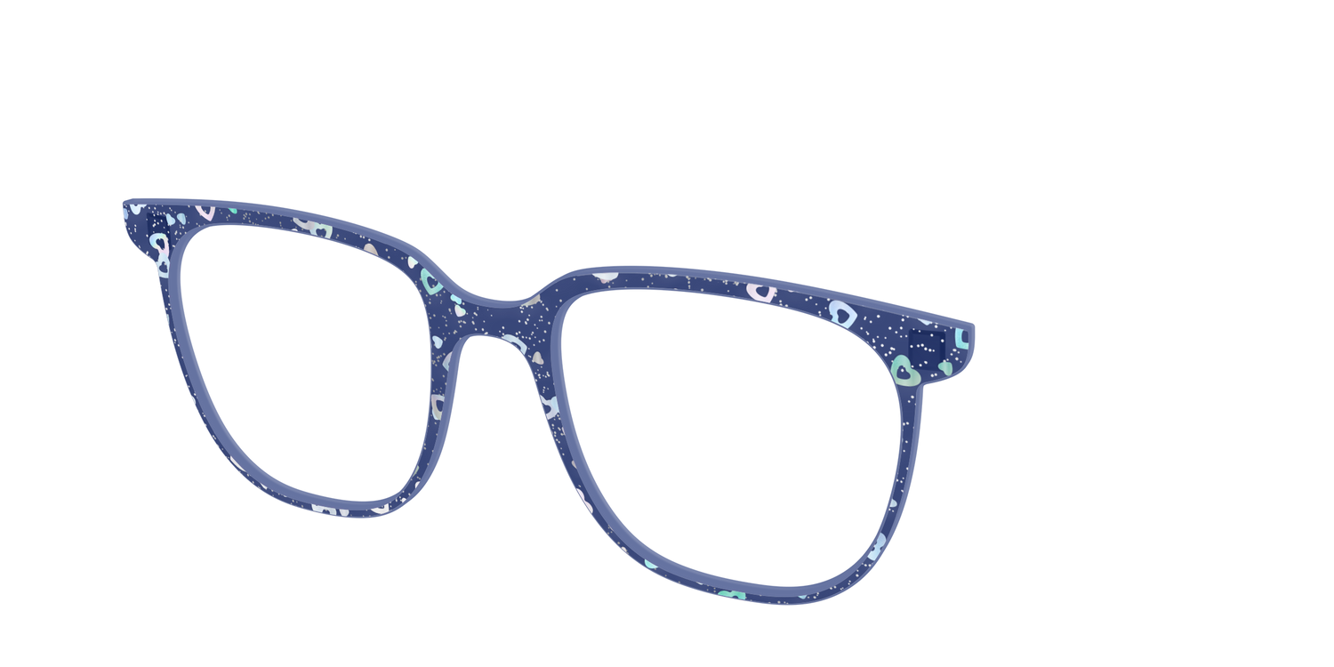 The Denim Heart Glitter Crystal - Angle Top Image - Pair Eyewear