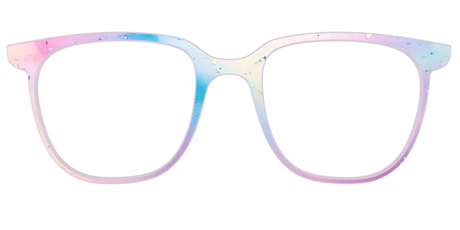 The Dreamy Pastel with Holographic Glitter - Front Top Image - Pair Eyewear