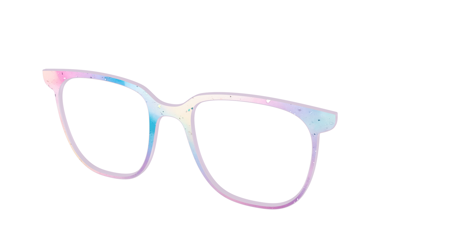The Dreamy Pastel with Holographic Glitter - Angle Top Image - Pair Eyewear