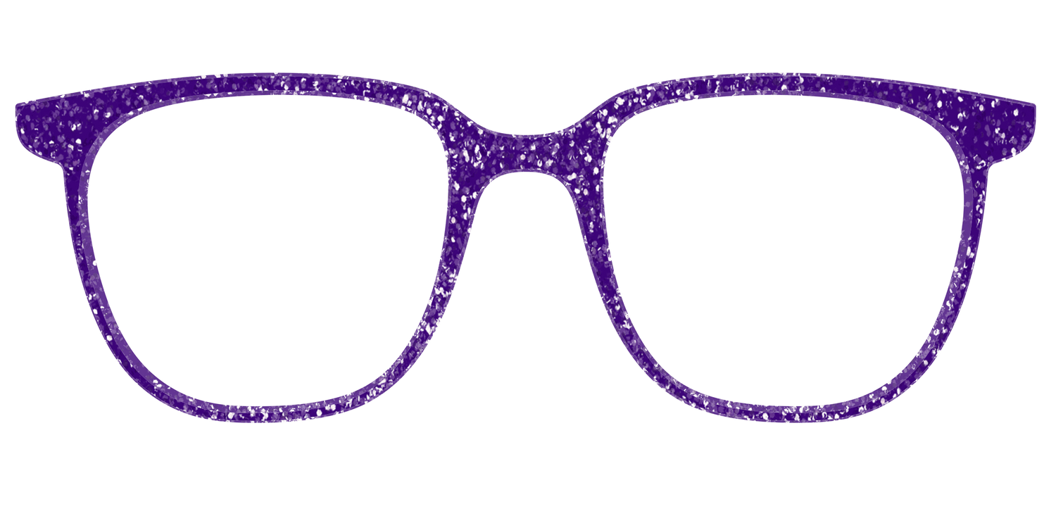 The Electric Purple Sparkle - Front Top Image - Pair Eyewear