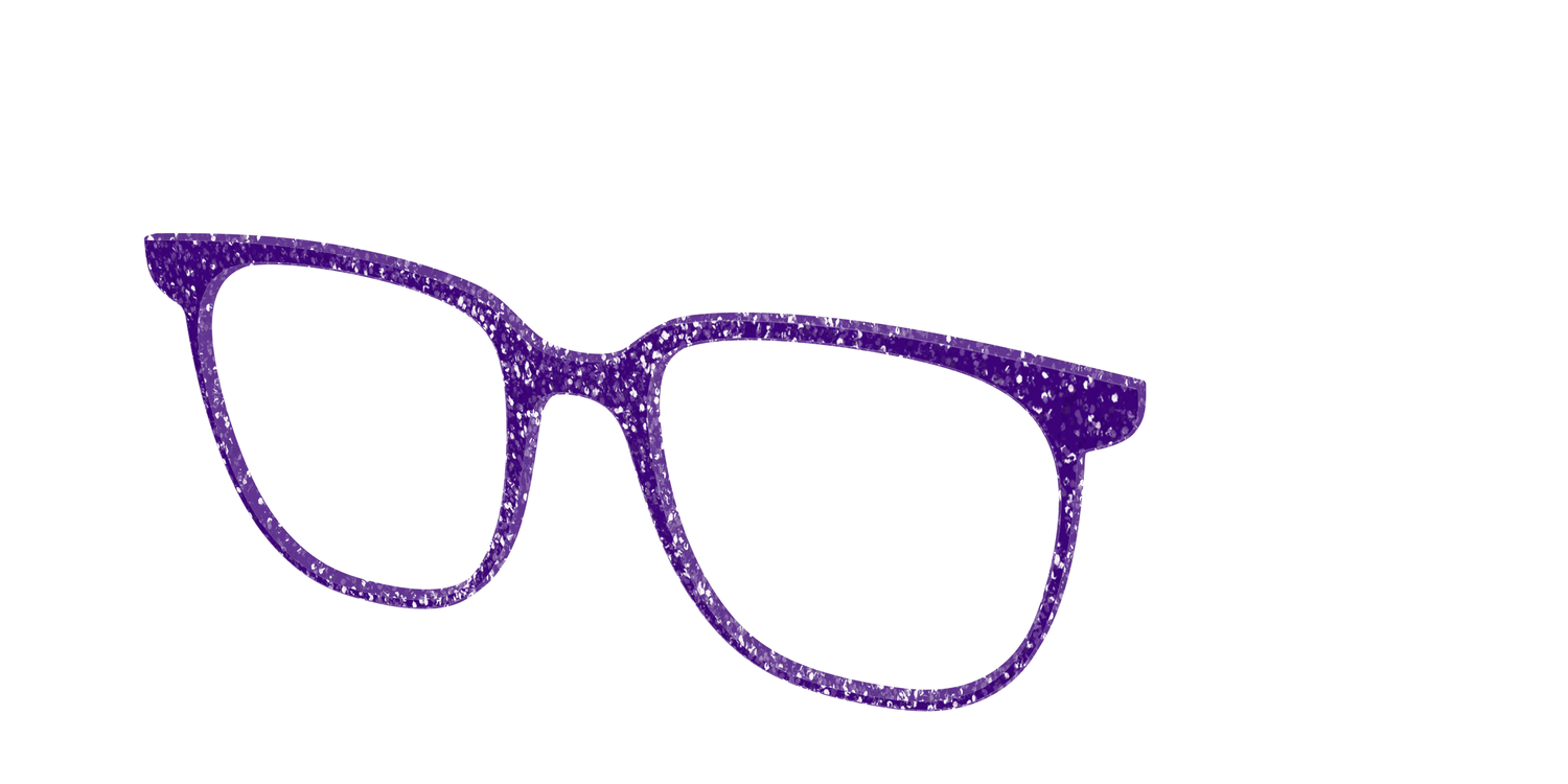 The Electric Purple Sparkle - Angle Top Image - Pair Eyewear