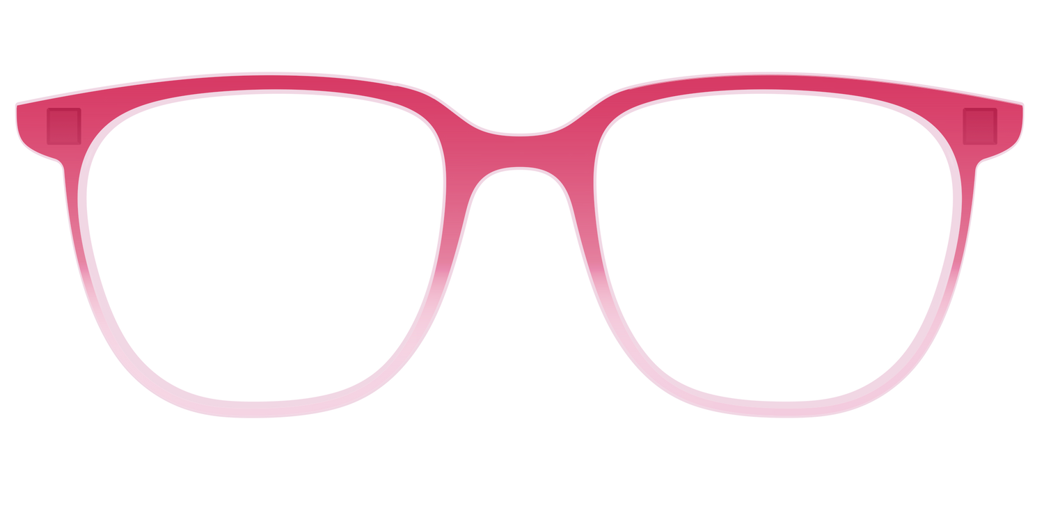 The Flamingo to Blush Gradient Crystal - Front Top Image - Pair Eyewear