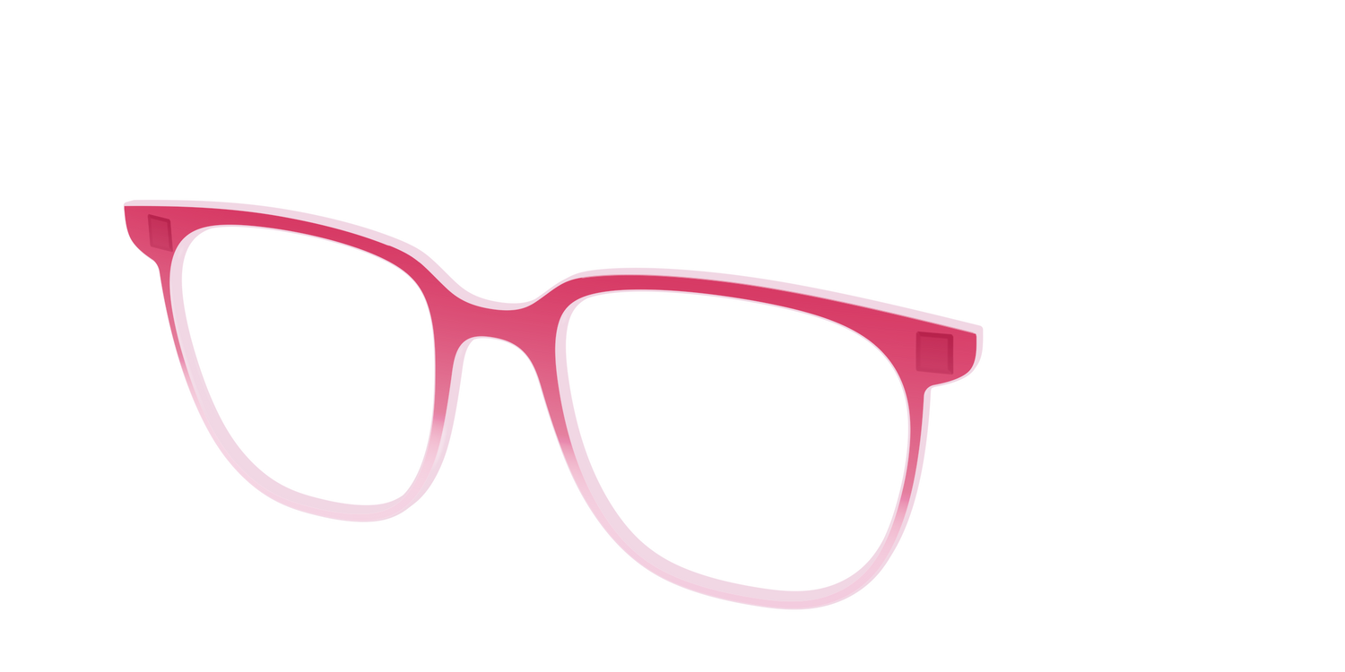 The Flamingo to Blush Gradient Crystal - Angle Top Image - Pair Eyewear