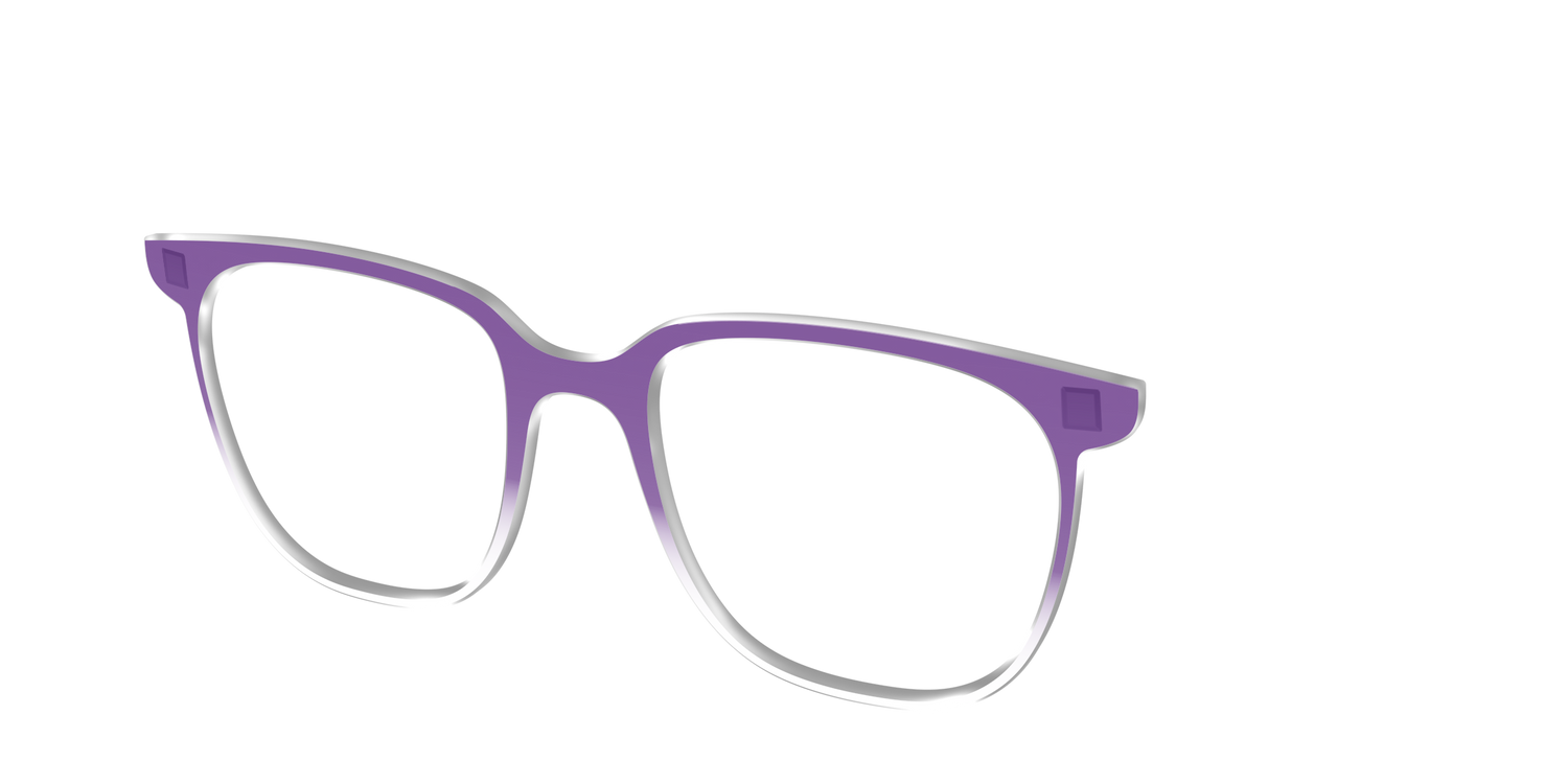 The Grape Gradient Crystal - Angle Top Image - Pair Eyewear
