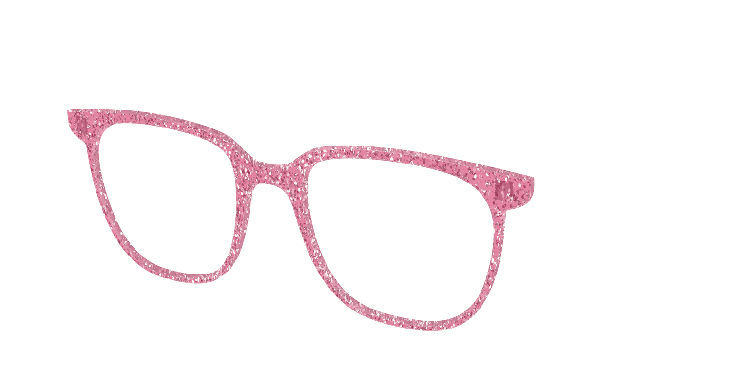 The Hot Pink Sparkle - Angle Top Image - Pair Eyewear