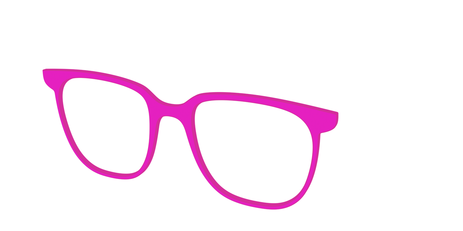 The Hot Pink - Angle Top Image - Pair Eyewear