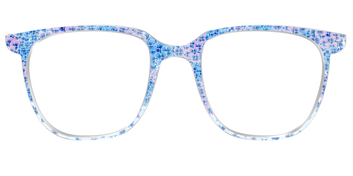 The Hydrangea Confetti Crystal with Gold Foil - Front Top Image - Pair Eyewear