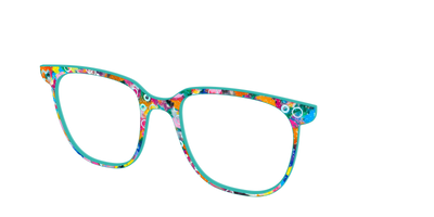 The Imaginative Tortoise with Bubble Glitter - Angle Top Thumbnail - Pair Eyewear