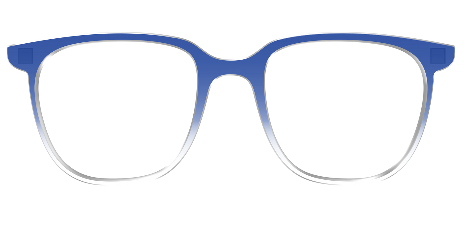 The Indigo Gradient Crystal - Front Top Image - Pair Eyewear