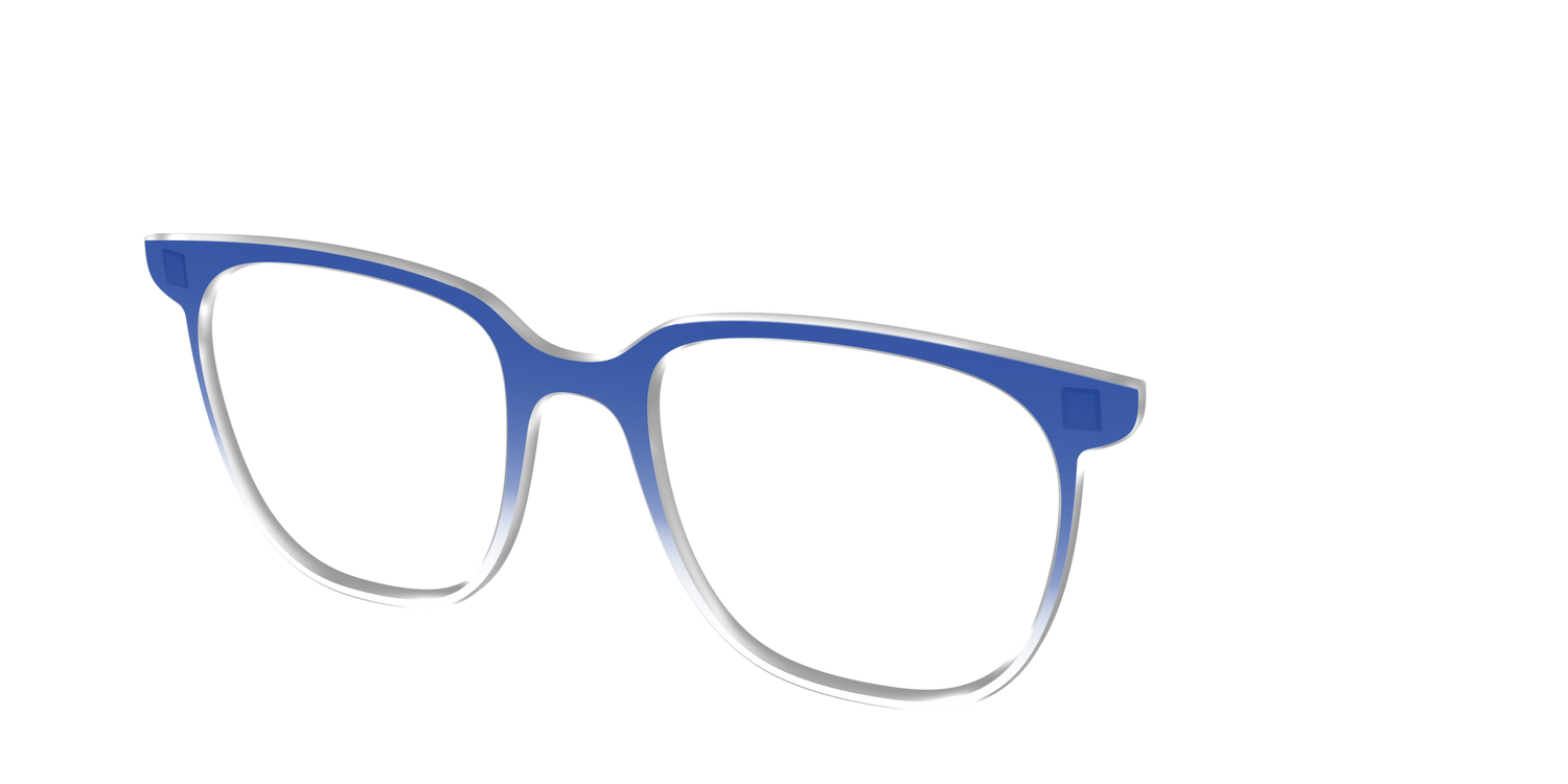 The Indigo Gradient Crystal - Angle Top Image - Pair Eyewear