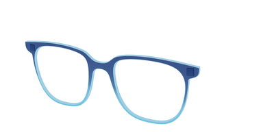 The Indigo to Sky Blue Gradient Crystal - Angle Top Thumbnail - Pair Eyewear