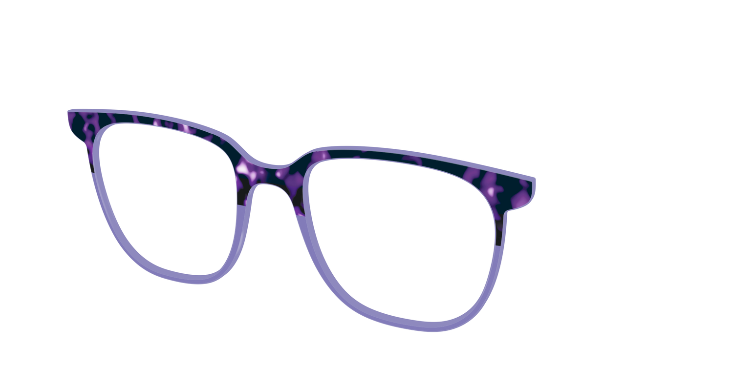 The Iris Tortoise Crystal Split - Angle Top Image - Pair Eyewear