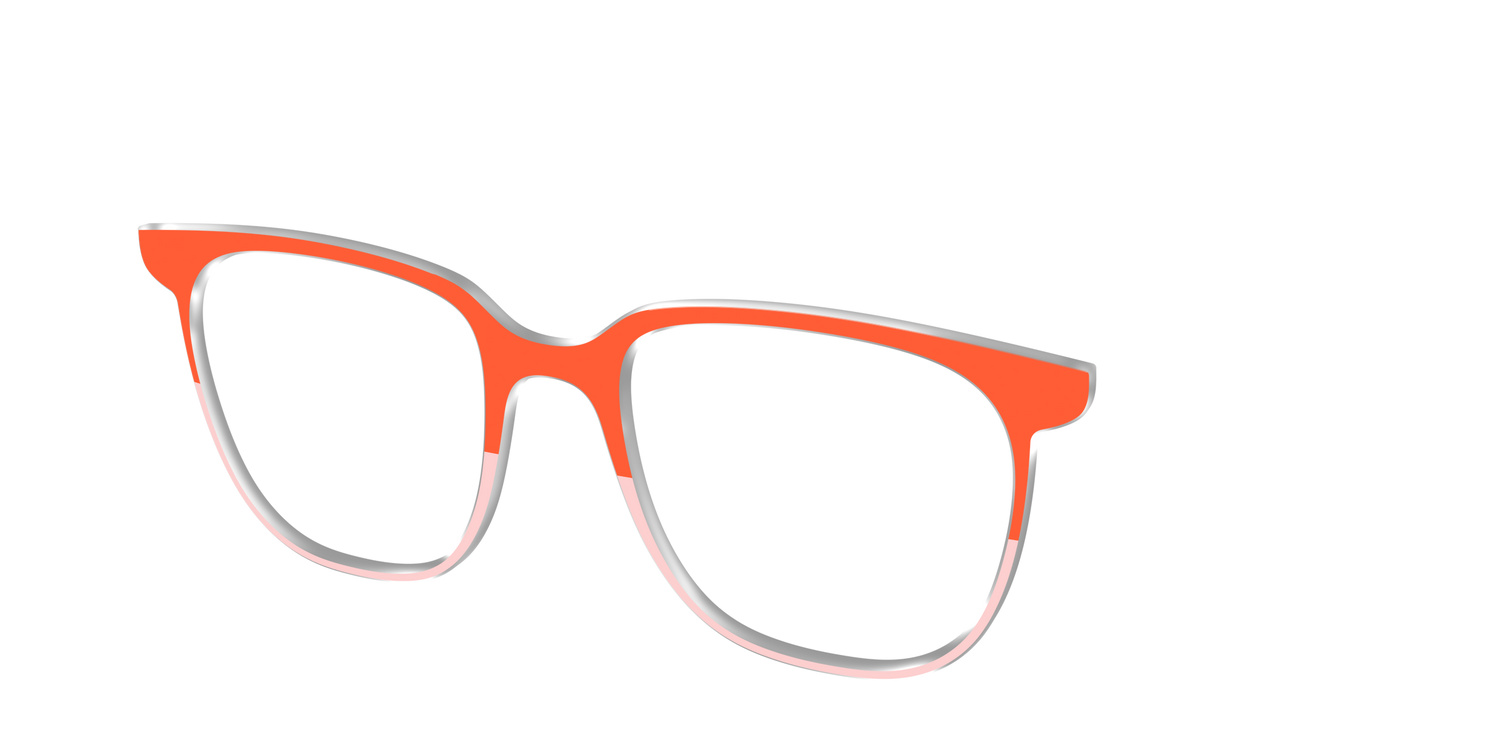 The Jasper & Venetian Pink Split - Angle Top Image - Pair Eyewear