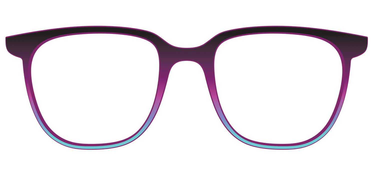 The Licorice to Seafoam Gradient - Front Top Image - Pair Eyewear