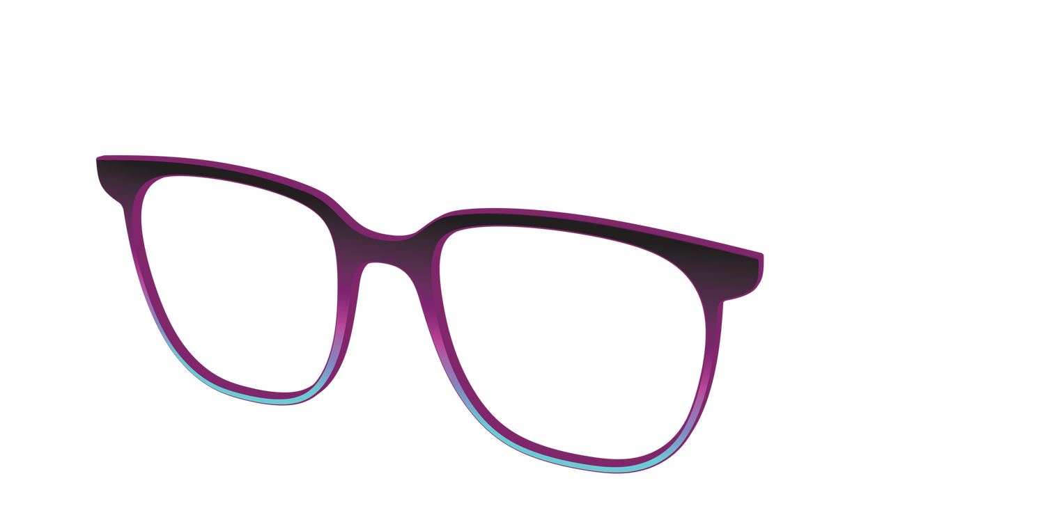 The Licorice to Seafoam Gradient - Angle Top Image - Pair Eyewear