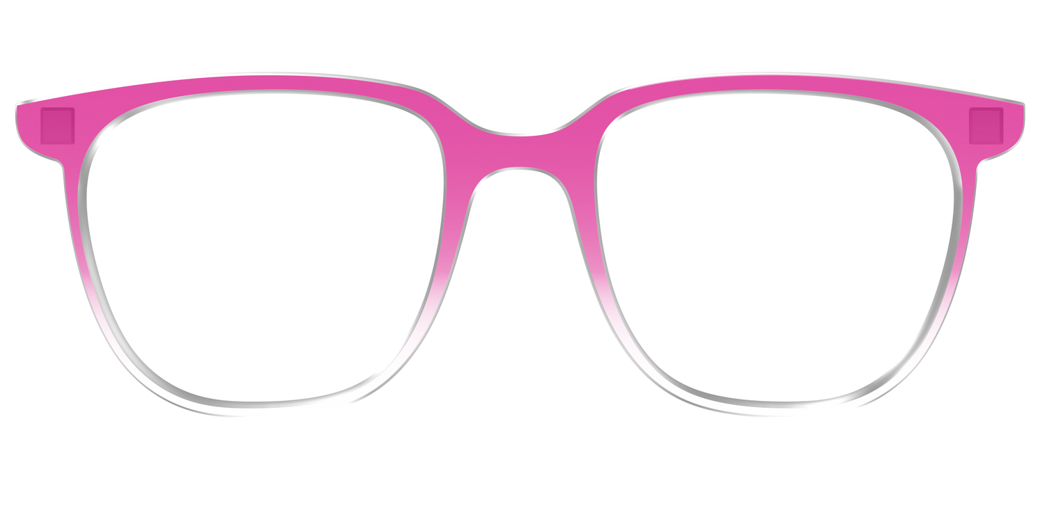 The Magenta Gradient Crystal - Front Top Image - Pair Eyewear
