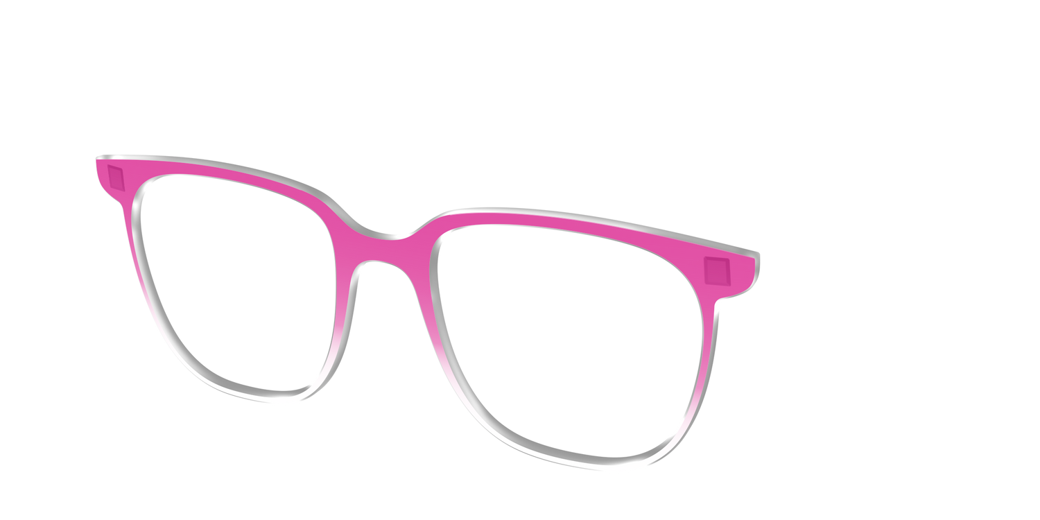 The Magenta Gradient Crystal - Angle Top Image - Pair Eyewear