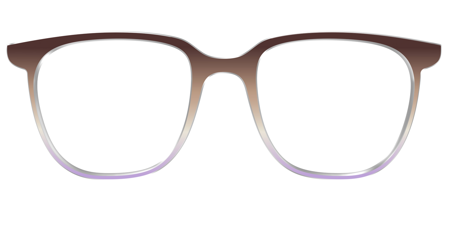 The Mocha to Light Lavender Gradient - Front Top Image - Pair Eyewear