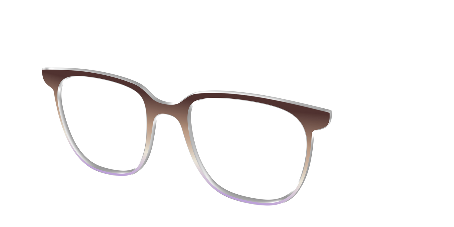 The Mocha to Light Lavender Gradient - Angle Top Image - Pair Eyewear