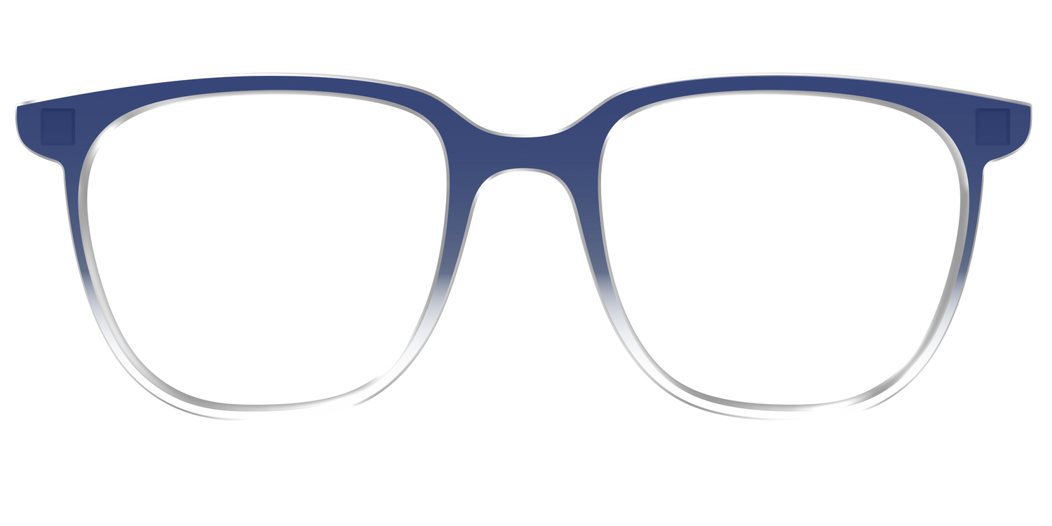 The Navy Gradient Crystal - Front Top Image - Pair Eyewear