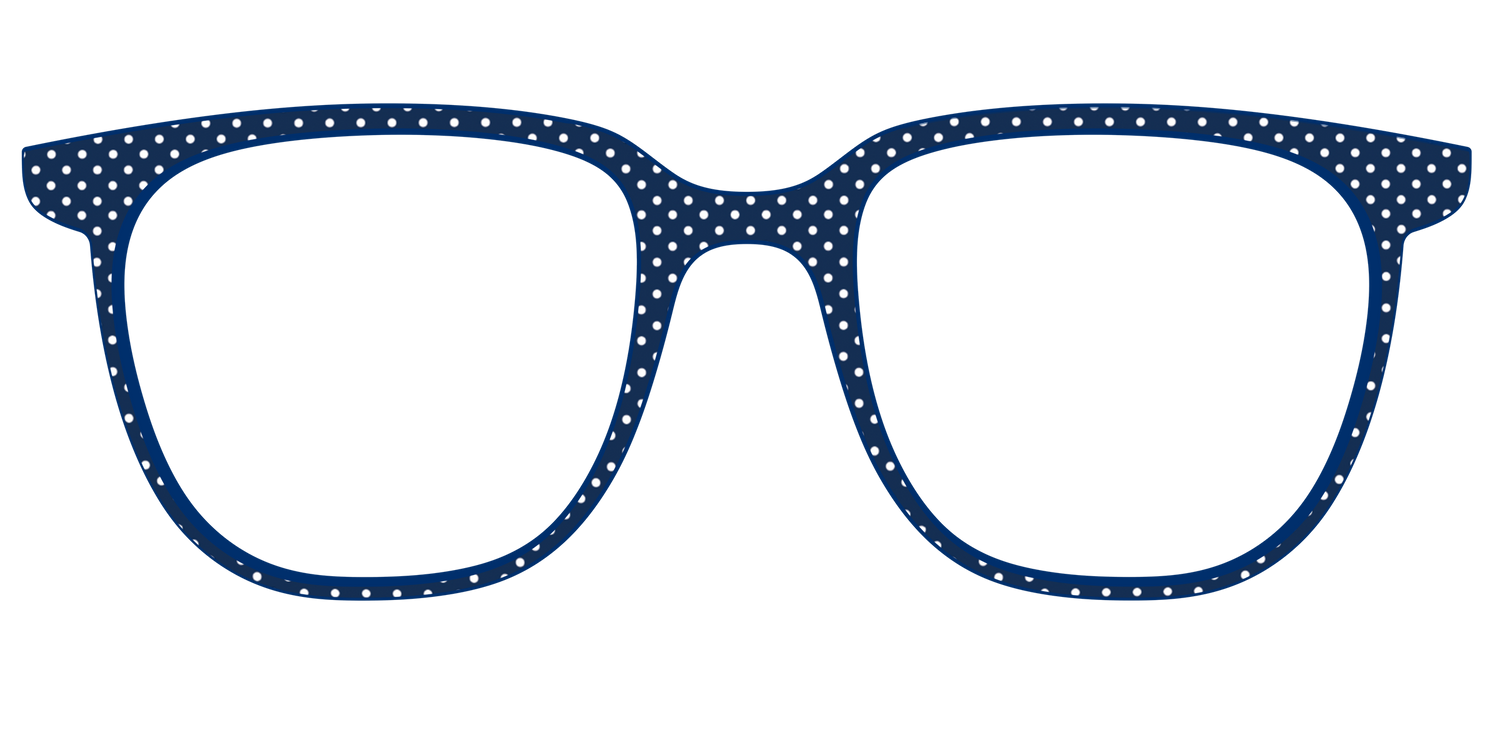 The Navy Pin Dot - Front Top Image - Pair Eyewear